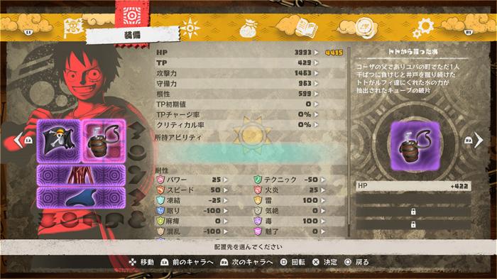 アクセサリー装備