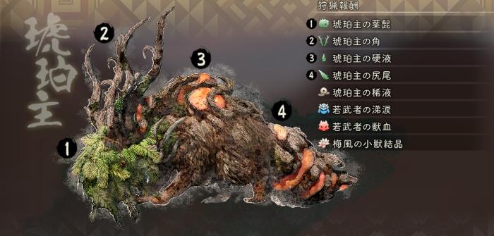 コハクヌシ_狩猟報酬(通常)