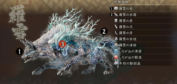 ラセツ_狩猟報酬(通常)