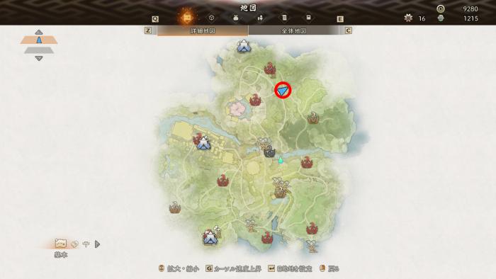 昔日の護符・暁天_入手場所_マップ2