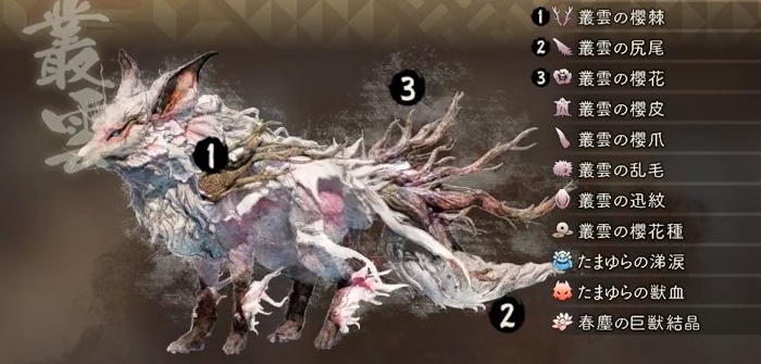 ムラクモ_狩猟報酬(通常)