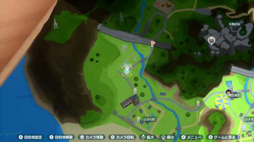 時計塔の北にある花の草原マップ