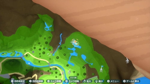 池の平原の北東の木の上マップ