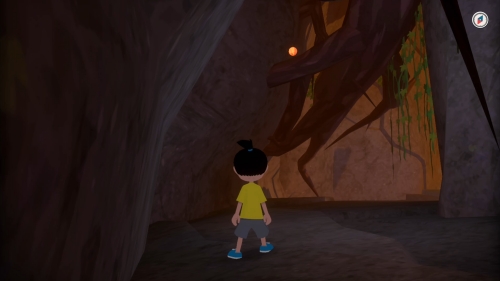 よもぎ滝の洞窟の木の上詳細画像