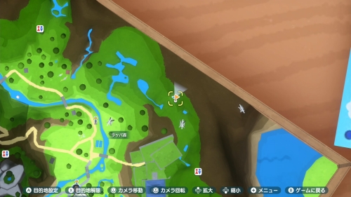 ふたご石碑の北にある山壁マップ