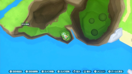 古代の壁画の東の高台マップ