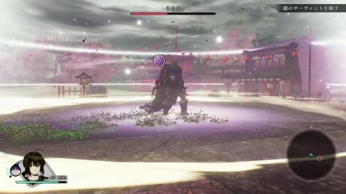 敵の体力が一定以下になると戦闘終了