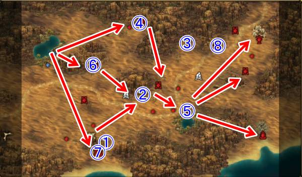 熱砂攻略マップ