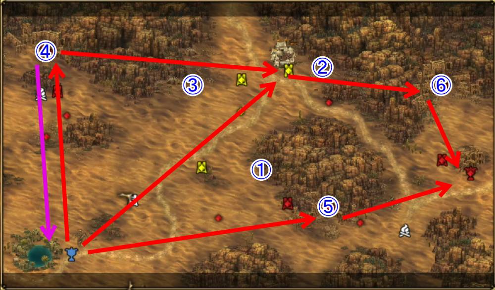 砂塵の先へ攻略マップ