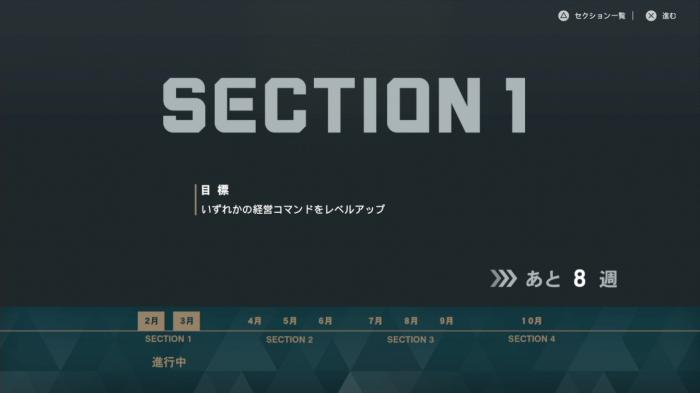 セクションごとの目標を達成する