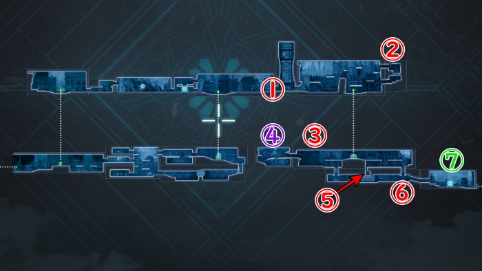 エンダーマグノリアMAP 下層旧市街（鍵入手後）