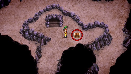 過去の洞窟 すり抜けの札