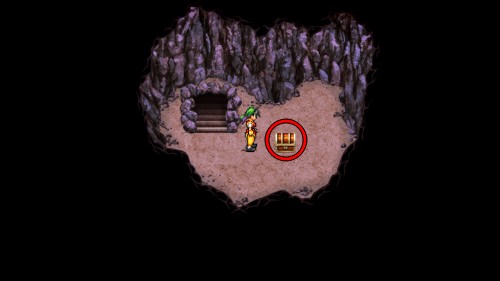 過去の洞窟 深紅のマント