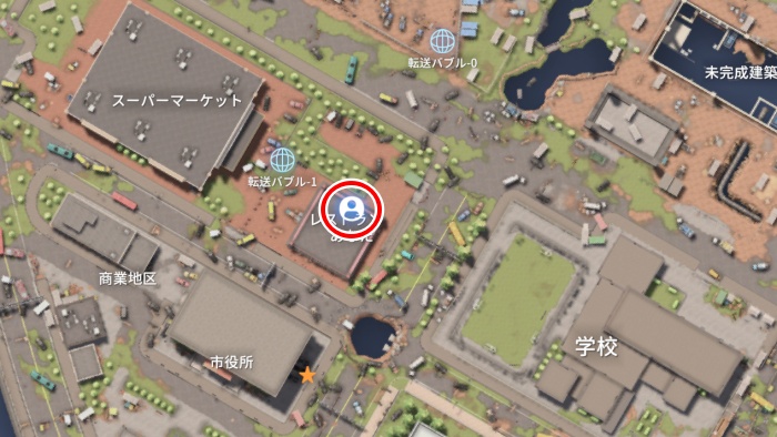 レストランの小部屋のカギMAP