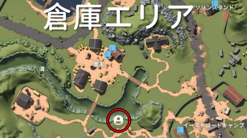 倉庫エリア スコップ1MAP