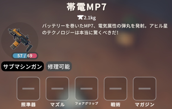 帯電MP7 オススメ武器