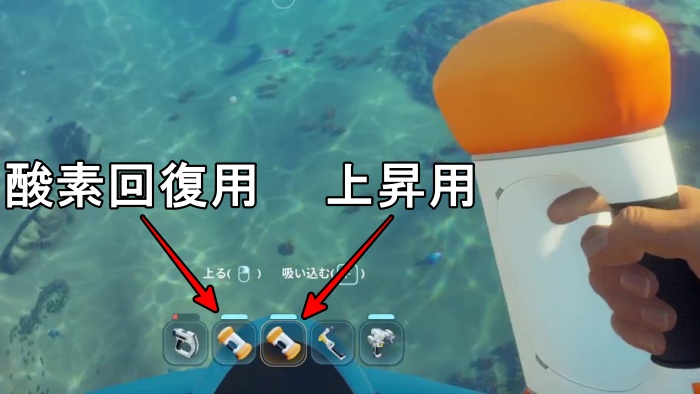 浮き袋2つ