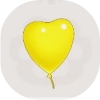 イエローハートのバルーン