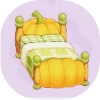 カボチャのダブルベッド