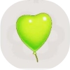 グリーンハートのバルーン