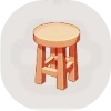 木製ラウンドスツール