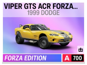 VIPER GTS ACR FORZA EDITION