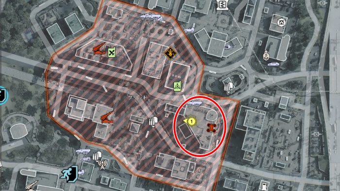 ルセラスイート703号室の寝室の鍵MAP